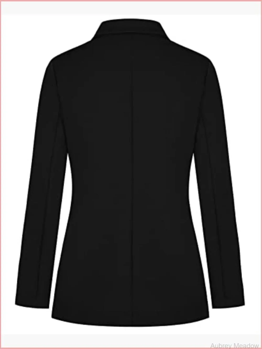 Long Sleeve Notch Lapel Button Front Blazer with Pockets Work Office